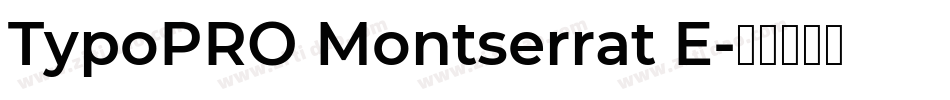 TypoPRO Montserrat E字体转换